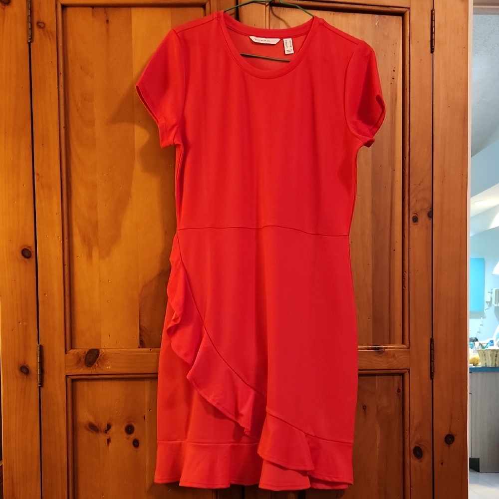 Isaac Mizrahi Red Ruffle Dress